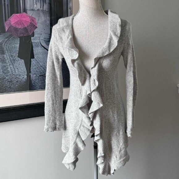 Gorgeous Boho Wool Blend Asymmetrical Cardigan - Size Small - Picture 1 of 11